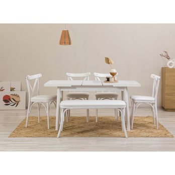Jedálenský stôl VINA biela 1