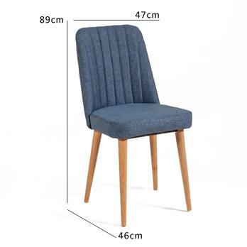 Jedálenská stolička VINA tmavomodrá/borovica atlantic 3