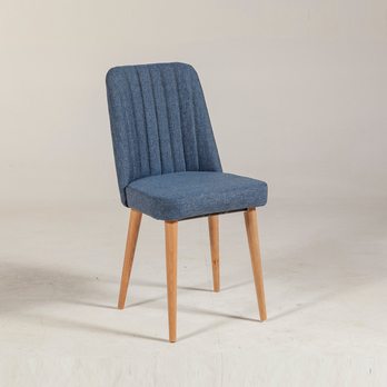 Jedálenská stolička VINA tmavomodrá/borovica atlantic 1