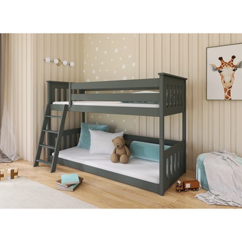 Poschodová posteľ VINEK grafitová, 80x180 cm 1