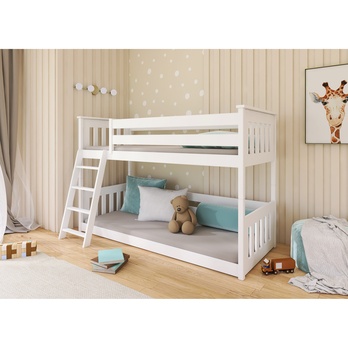 Poschodová posteľ VINEK biela, 80x190 cm 1