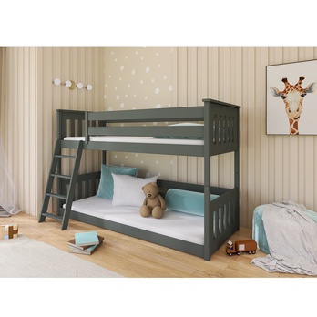 Poschodová posteľ VINEK grafitová, 80x190 cm 1