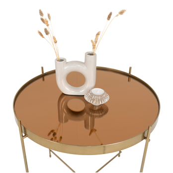 Konferenčný stolík VINIZAO 2 zlatá 2