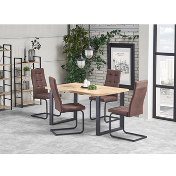 Jedálenský stôl VINUM 135 dub wotan/čierna 1