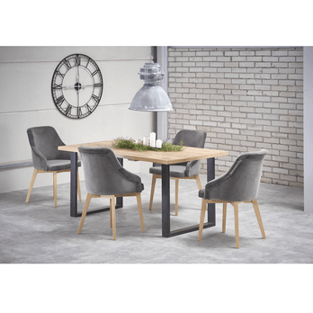 Jedálenský stôl VINUM 160 dub wotan/čierna 1