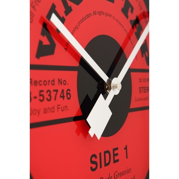 Nástenné hodiny VINYL TAP čierna 8