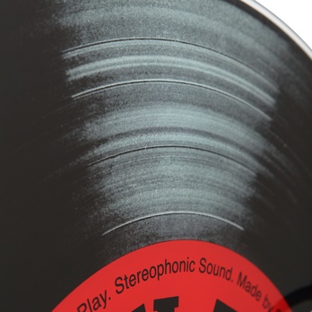 Nástenné hodiny VINYL TAP čierna 9