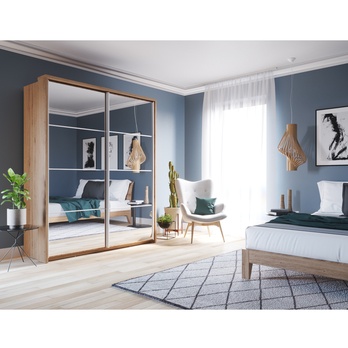 Šatníková skriňa VIOLA dub shetland 1