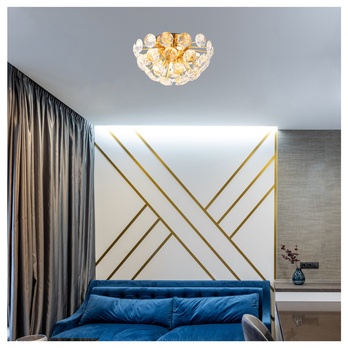 Stropné svietidlo VIRINA zlatá/priesvitná 1