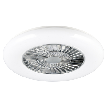Stropné LED svietidlo s ventilátorom VISBY biela/chróm 4