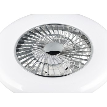 Stropné LED svietidlo s ventilátorom VISBY biela/chróm 6