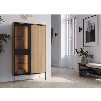 Vitrína VISSO VI-01 dub linear 4