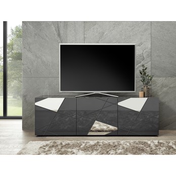 TV komoda VITTORIA 2 sivá lesklá 1