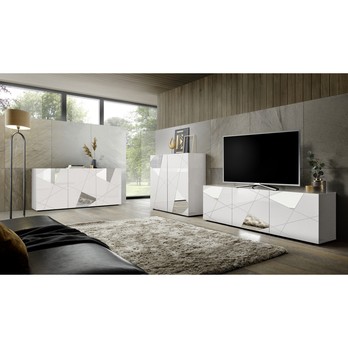 Komoda VITTORIA 3 biela lesklá 3