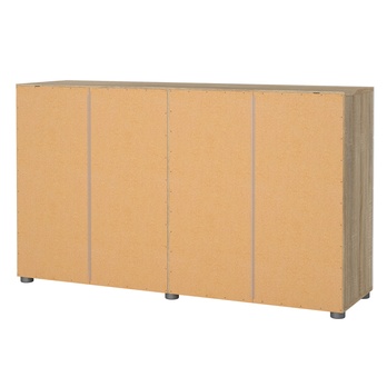 Dvojitá komoda VIVIEN III dub/biela vysoký lesk 6