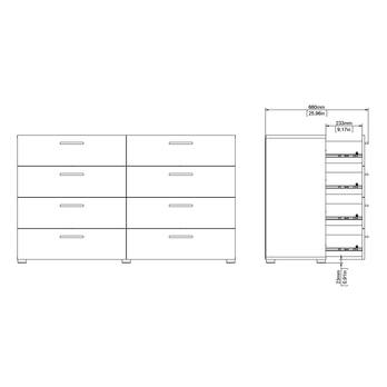 Dvojitá komoda VIVIEN III matná čierna 7