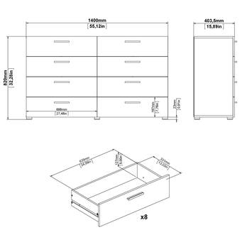 Dvojitá komoda VIVIEN III matná čierna 8
