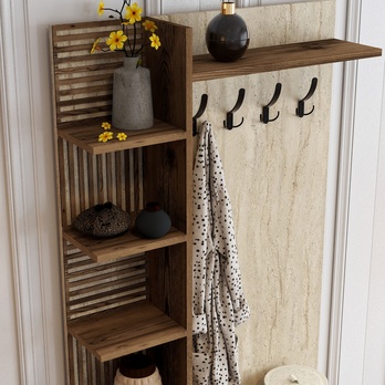 Predsieňová zostava VIYAN 1 orech/travertín 4