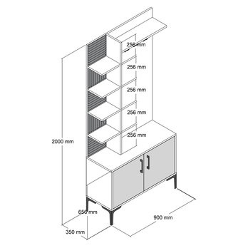 Predsieňová zostava VIYAN 1 biela 5