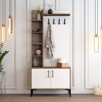 Predsieňová zostava VIYAN 1 orech/biela 3