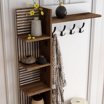 Predsieňová zostava VIYAN 1 orech/biela 4