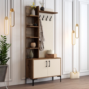 Predsieňová zostava VIYAN 1 orech/krémová 1