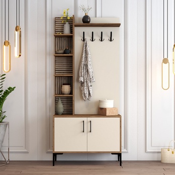 Predsieňová zostava VIYAN 1 orech/krémová 3