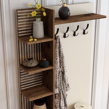 Predsieňová zostava VIYAN 1 orech/krémová 4