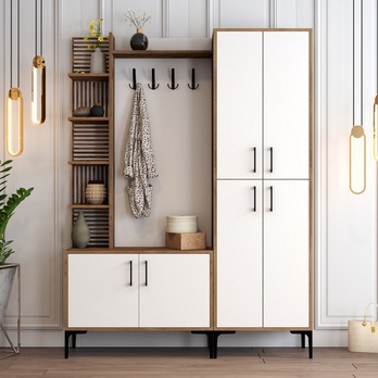 Predsieňová zostava VIYAN 2 orech/biela 3