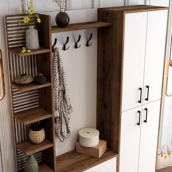 Predsieňová zostava VIYAN 2 orech/biela 5