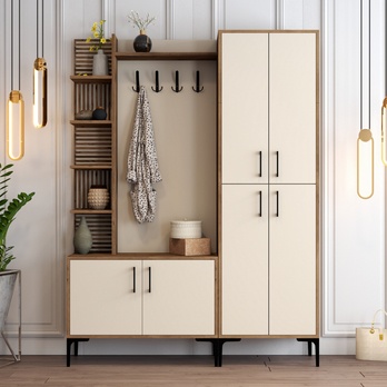 Predsieňová zostava VIYAN 2 orech/krémová 3