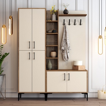 Predsieňová zostava VIYAN 2 orech/krémová 4