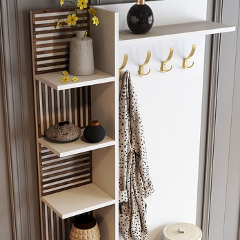 Predsieňová zostava VIYAN 3 biela/zlatá 4