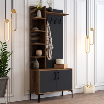 Predsieňová zostava VIYANA orech/antracitová 1