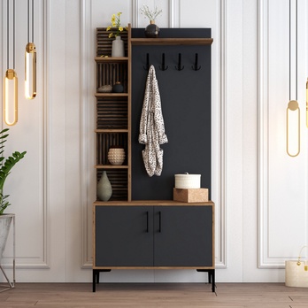 Predsieňová zostava VIYANA orech/antracitová 2