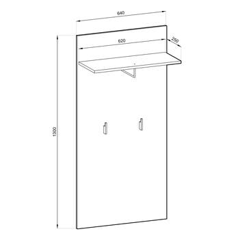 Predsieňový panel VOLANO dub artisan/čierna 5