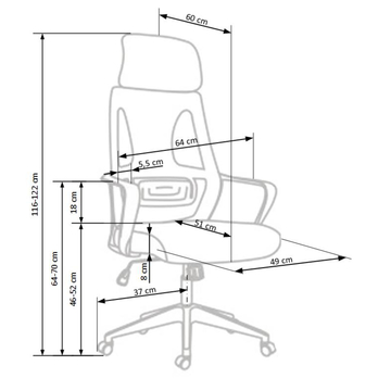 Kancelárska stolička VOLDIZ čierna 9