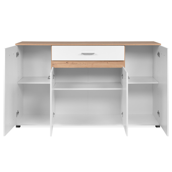 Komoda VOLOS 4 biela/dub artisan 1