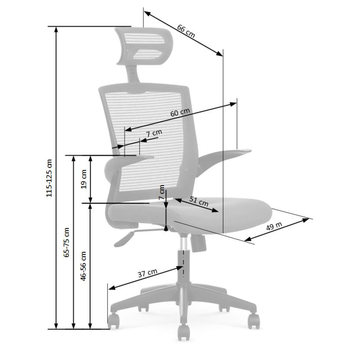 Kancelárska stolička VOLUR čierna/sivá 3