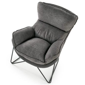 Kreslo VULKIR tmavosivá/čierna 2