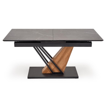 Jedálenský stôl VULONT čierny mramor/zlatý dub/čierna, šírka 140 cm 3