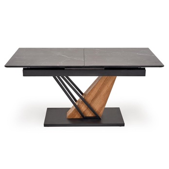 Jedálenský stôl VULONT čierny mramor/zlatý dub/čierna, šírka 160 cm 3