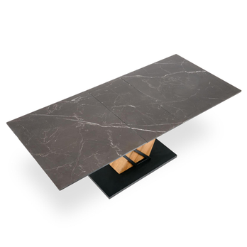 Jedálenský stôl VULONT čierny mramor/zlatý dub/čierna, šírka 160 cm 5