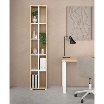 Regál WALKER III dub jackson hickory/sivá 1