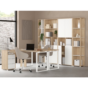 Regál WALKER IV dub jackson hickory/biela 6