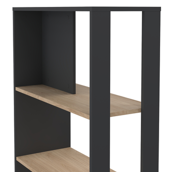 Regál WALKER V dub jackson hickory/sivá 5