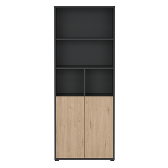 Regál WALKER VII dub jackson hickory/sivá 2