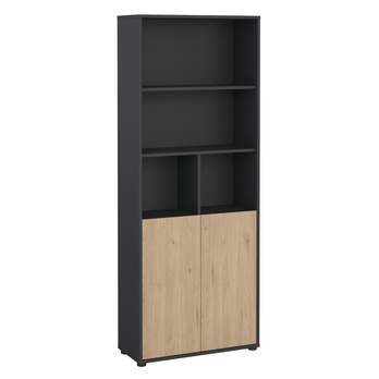 Regál WALKER VII dub jackson hickory/sivá 5