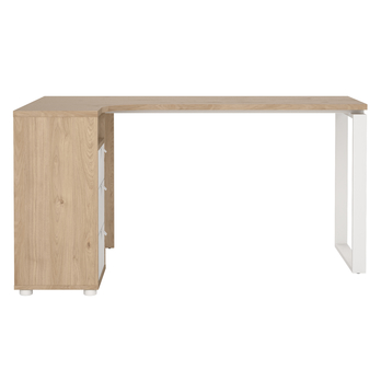 PC stôl WALKER dub jackson hickory/biela 4