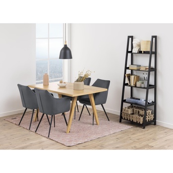 Regál/knižnica WALLY 2 čierna 1